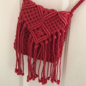 PacSun Red Crotchet Purse
